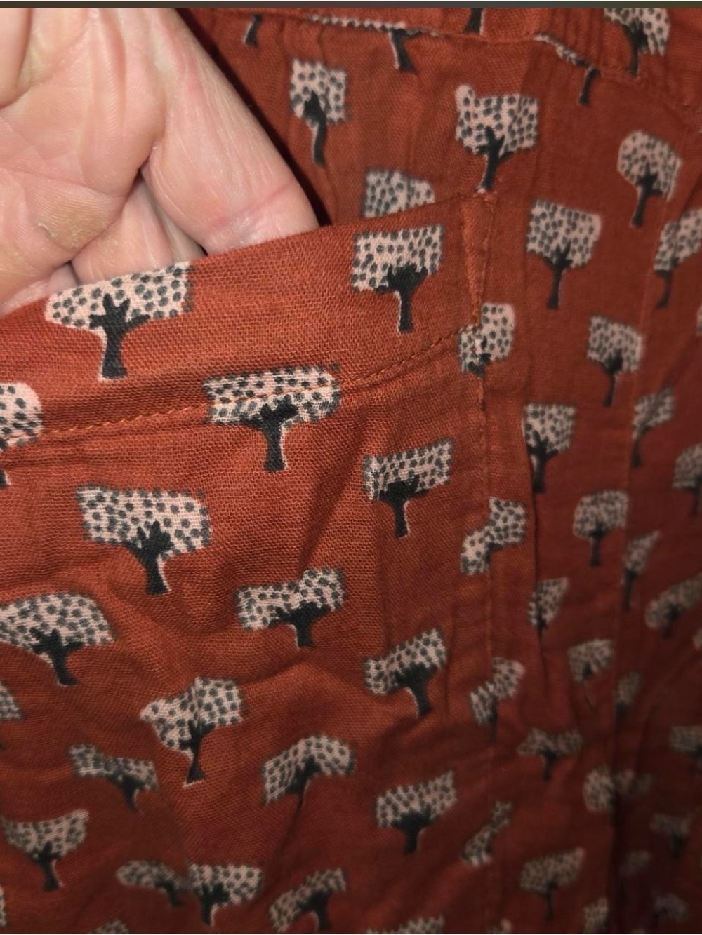 NATURAL LIFE Rust Orange Floral-Print Wide-Leg Jumpsuit - Picture 4 of 5